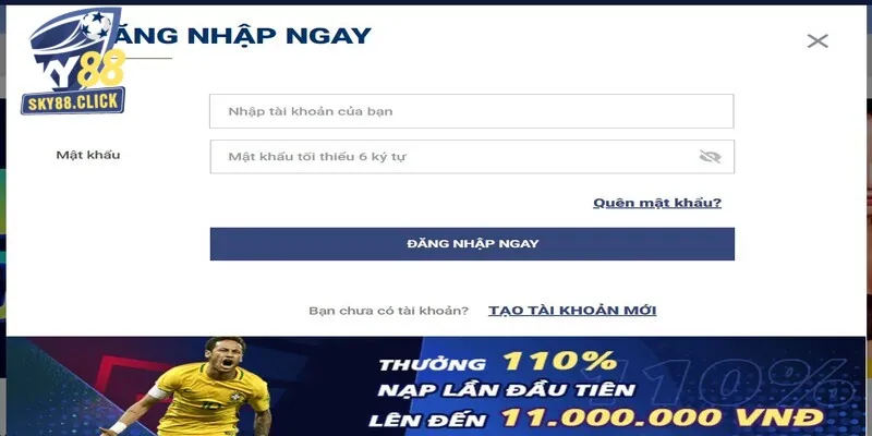 Nhập chính xác thông tin của tài khoản khi đăng nhập Sky88